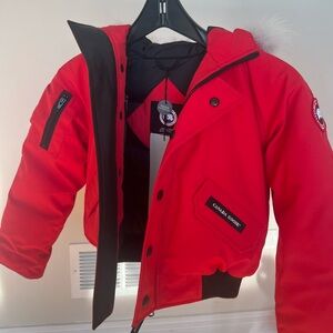 Canada Goose Kids/Youth XS(6)Winter Parka with Fur - Red